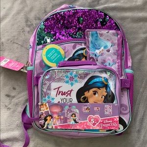 Disney Princess Jasmine 5pc Backpack set